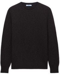 Prada - Pull En Laine Et Cachemire À Col Rond - Lyst