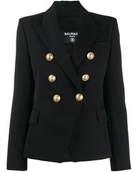Balmain Blazer con doble botonadura - Negro