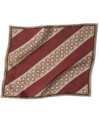 Versace - Printed Silk Twill Pocket Square - Lyst
