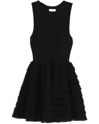 Sandro - Ruffled Knitted Mini Dress - Lyst
