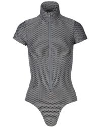 Tessitura Body Couture - 3D-Textured Zip-Up Bodysuit - Lyst