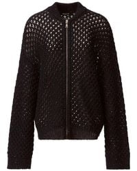 Fabiana Filippi - Open-Knit Zip-Up Cardigan - Lyst