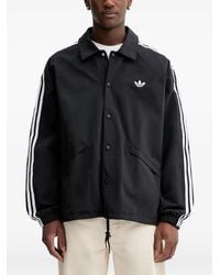 adidas - Logo-Embroidered 3-Stripes Jacket - Lyst