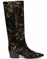 SCAROSSO - Ambrosia Pony-Effect Boots - Lyst
