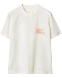 Burberry - T-Shirt En Coton À Logo Ekd - Lyst