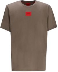 HUGO - T-Shirt mit Logo-Patch - Lyst