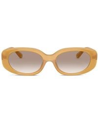 COACH - Oval-Frame Logo Sunglasses - Lyst