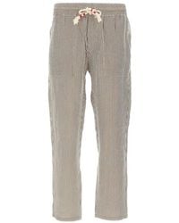 MC2 Saint Barth - Striped-Pattern Linen Trousers - Lyst