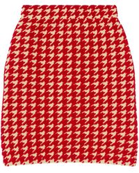 Burberry - Towelling Houndstooth Mini Skirt - Lyst