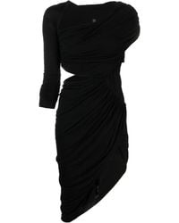Rick Owens - Draped-Design Cut-Out Detail Dress - Lyst