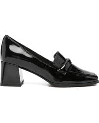 Linda Baumann - Croc-Effect Block-Heel Pumps - Lyst