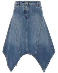 The Attico - Panelled Asymmetric Midi Skirt - Lyst