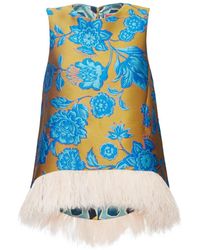La DoubleJ - Feather-trim La Scala Top - Lyst
