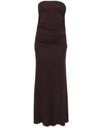Elisabetta Franchi - Ruched Midi Dress - Lyst