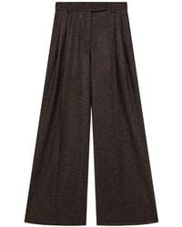 MSGM - Wide-Leg-Hose Mit Bundfalten - Lyst