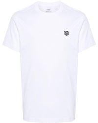 Burberry - T-shirt Van Biologisch Katoen Met Geborduurd Logo - Lyst