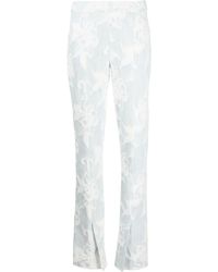 Zimmermann - Floral-embroidery Straight-leg Jeans - Lyst