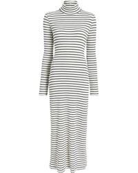 Proenza Schouler - Gestreiftes Frances Midikleid mit Rollkragen - Lyst