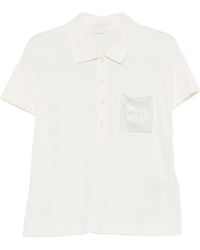 Liu Jo - Crystal-Pocket Polo Top - Lyst
