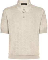 Dolce & Gabbana - Polo Shirt With Jacquard Monogram - Lyst