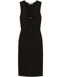 Twinset - V-Neck Sleeveless Dress - Lyst