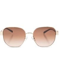 Tory Burch - Geometrische Sonnenbrille Mit Logo - Lyst