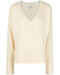 TOTEME - Trui Met V-Hals - Lyst
