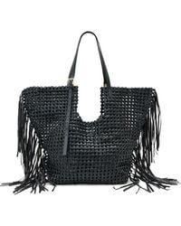 AllSaints - Gewebter Tote Bag mit Fransen - Lyst