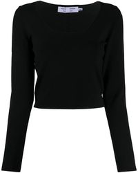Proenza Schouler - Scoop-Neck Long-Sleeved Jumper - Lyst