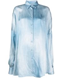 Ermanno Scervino - Long-Sleeve Silk Shirt - Lyst