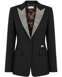 Philipp Plein - Single Breasted Fit Blazer Crystal Strass - Lyst