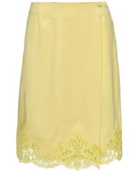 Stella McCartney - Iconic Lace Midi Draped Skirt - Lyst