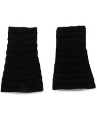Lisa Yang - Zarie Ribbed-Knit Fingerless Gloves - Lyst