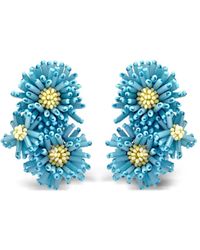 Oscar de la Renta - Pompom Flower ピアス - Lyst