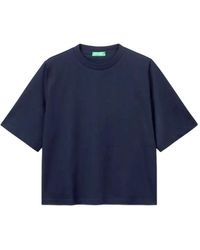 Benetton - Crew-Neck Short-Sleeve T-Shirt - Lyst