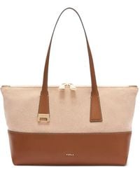 Furla - Olivia M Handle Panelled Tote Bag - Lyst