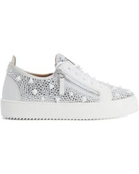 Giuseppe Zanotti - Gail Crystal Studded Low-Top Sneakers - Lyst