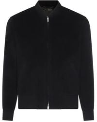 Lardini - Wool Zip-Front Bomber Jacket - Lyst