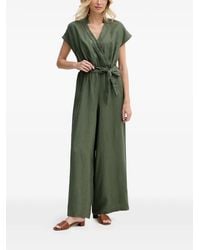 Benetton - Wrap-Style Ladder-Stitch Jumpsuit - Lyst