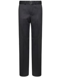 Lardini - Belted Pressed-Crease Trousers - Lyst