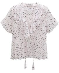 Dorothee Schumacher - Dancing Dot Ruffled Blouse - Lyst