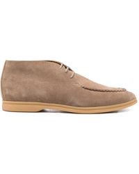 Eleventy - Whipstitch-Detail Suede Boots - Lyst