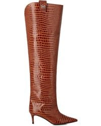 Philipp Plein - Overknee-Stiefel mit Kroko-Print 55mm - Lyst