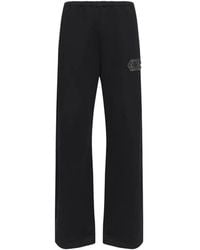 MM6 by Maison Margiela - Patch-Detail Cotton Trousers - Lyst