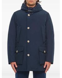 Woolrich - Abrigo Con Capucha Y Botones - Lyst