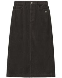 Chocoolate - Corduroy Logo-Patch Midi Skirt - Lyst