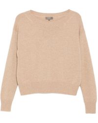N.Peal Cashmere - Crop Boat Neck Jumper - Lyst