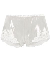 Carine Gilson - Lace-trim Lurex Pyjama Shorts - Lyst