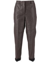Peserico - Cuffed Tapered Trousers - Lyst