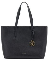 Roberto Cavalli - Textured Leather Tote Bag - Lyst
